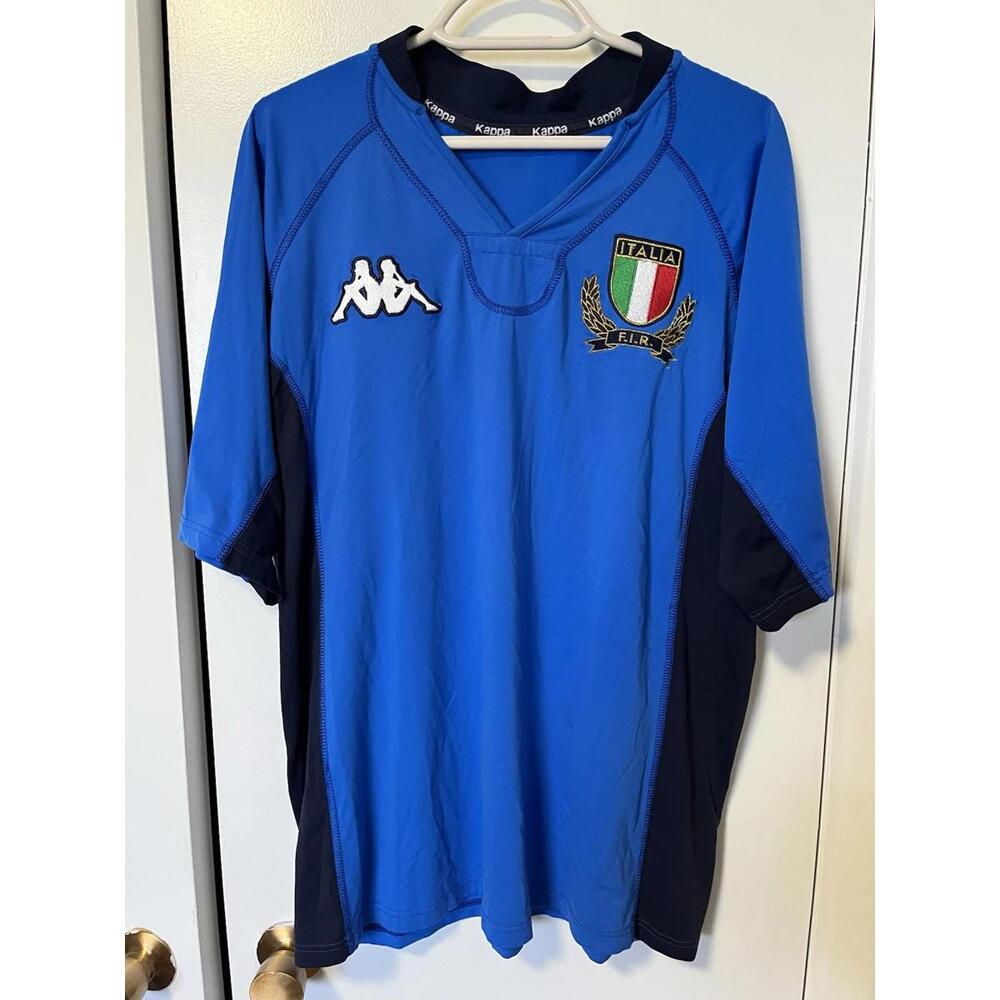 Vintage Italy Kappa Rugby Shirt Sz. 2XL Blue Made in Italy